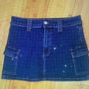 Sparkling Blue Mini Skirt